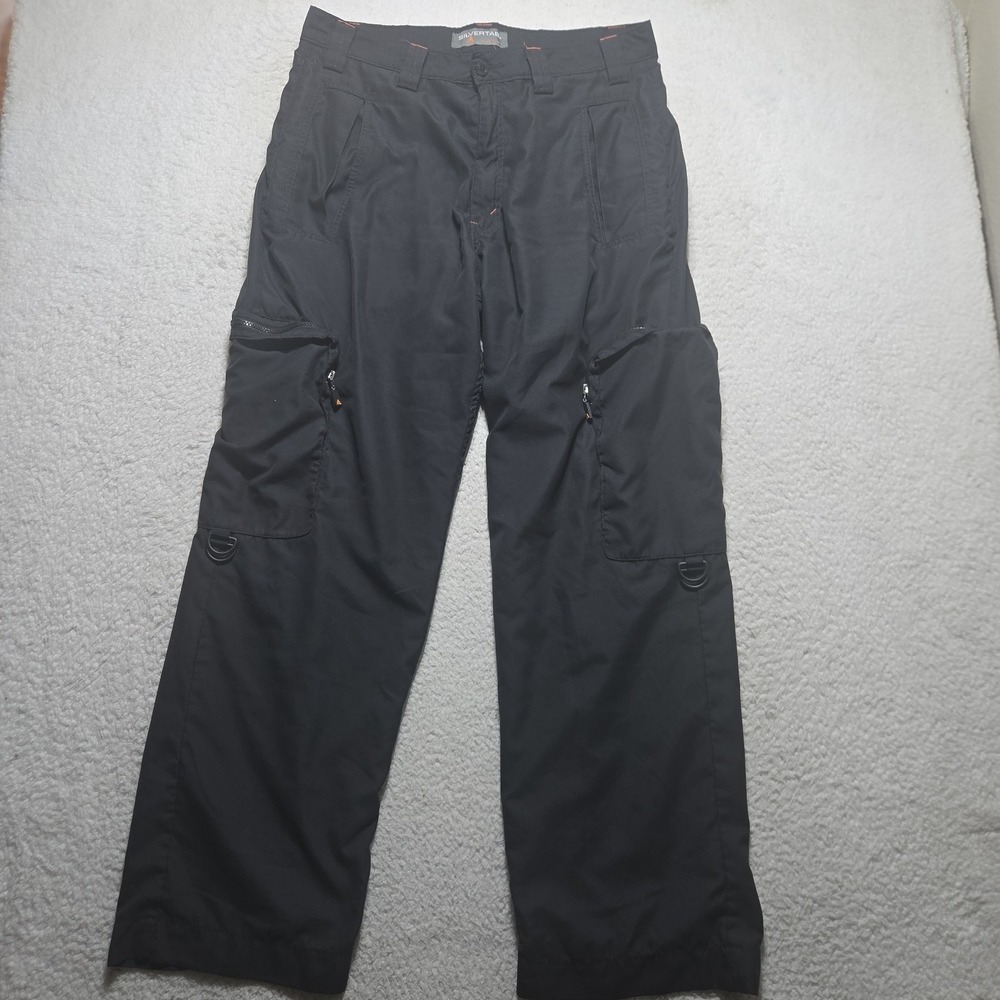Vintage Levis Pants Mens 36x33 Black Silvertab Cargo Loose Baggy 90s Parachute‎